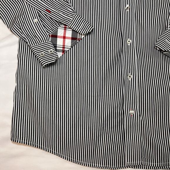 Cinch Western Shirt Size S Black White Striped Button Rodeo Flip Cuff Cowboy NFR - Picture 3 of 11